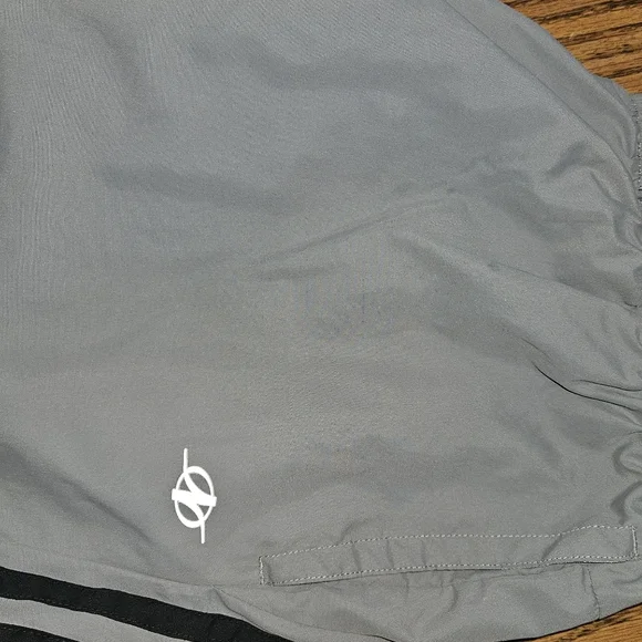 Nordictrack Men's Gray Athletic Wind Pants with Black Stripe. Xl - Picture 2 of 9